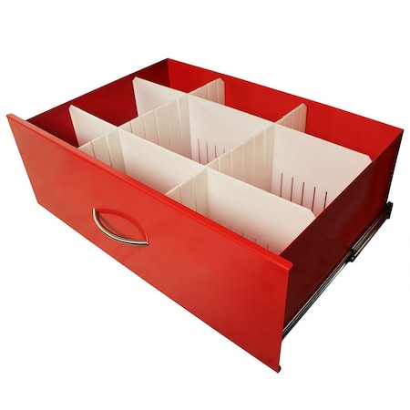 Harloff Basic MDS30 Adjustable Plastic Divider Set, 9 or 12 Inch Drawers MD30-DIV9-B